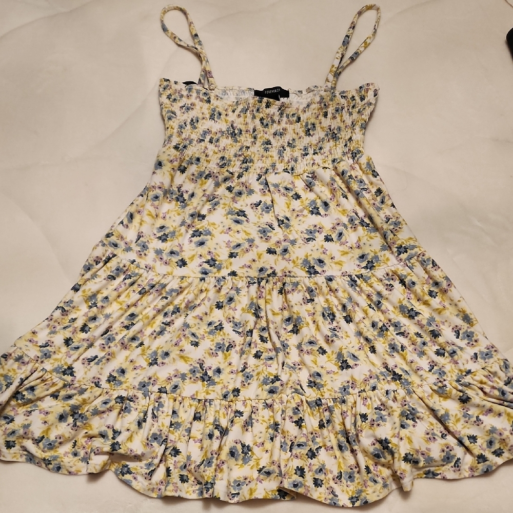 Forever 21 Floral Dress in Yellow and Blue